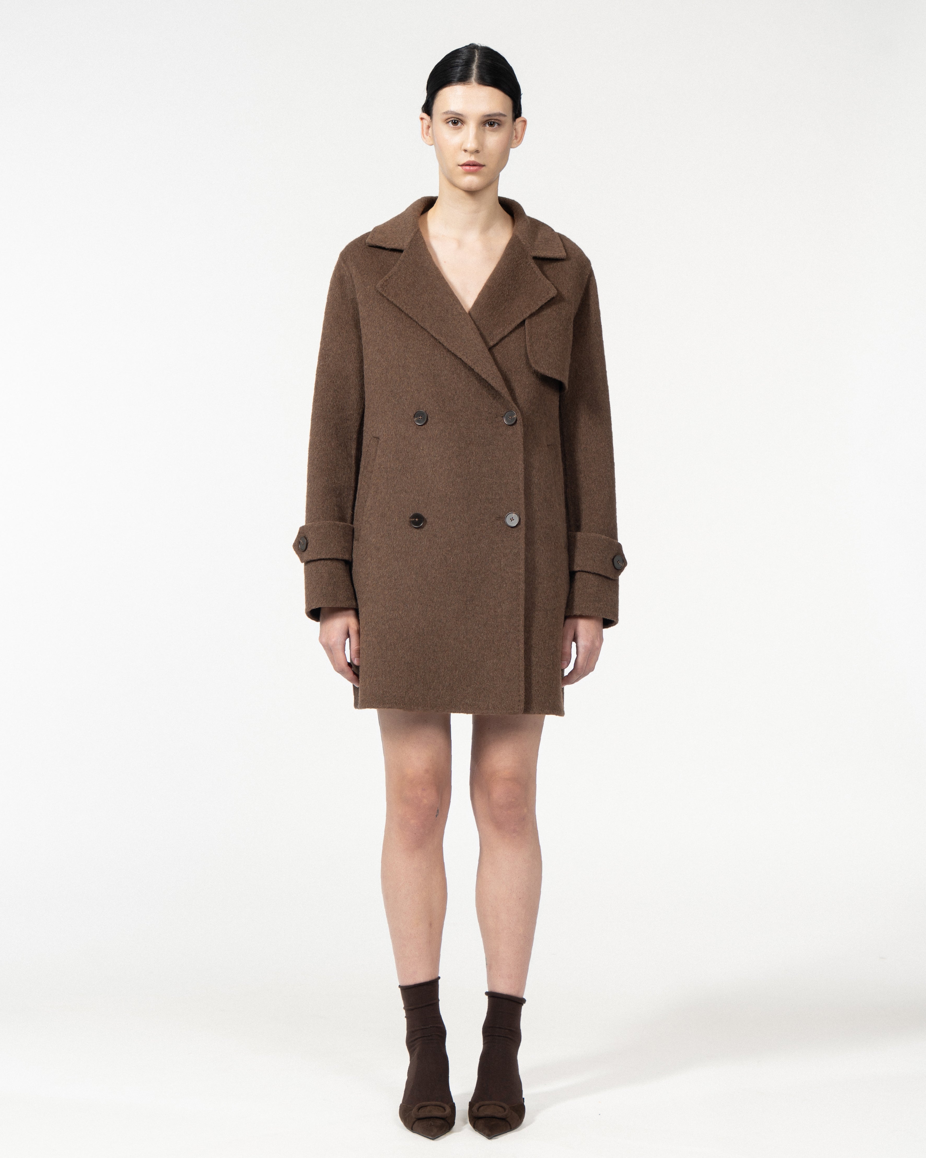 CAPPOTTINO DOPPIOPETTO STILE TRENCH CON CINTURA