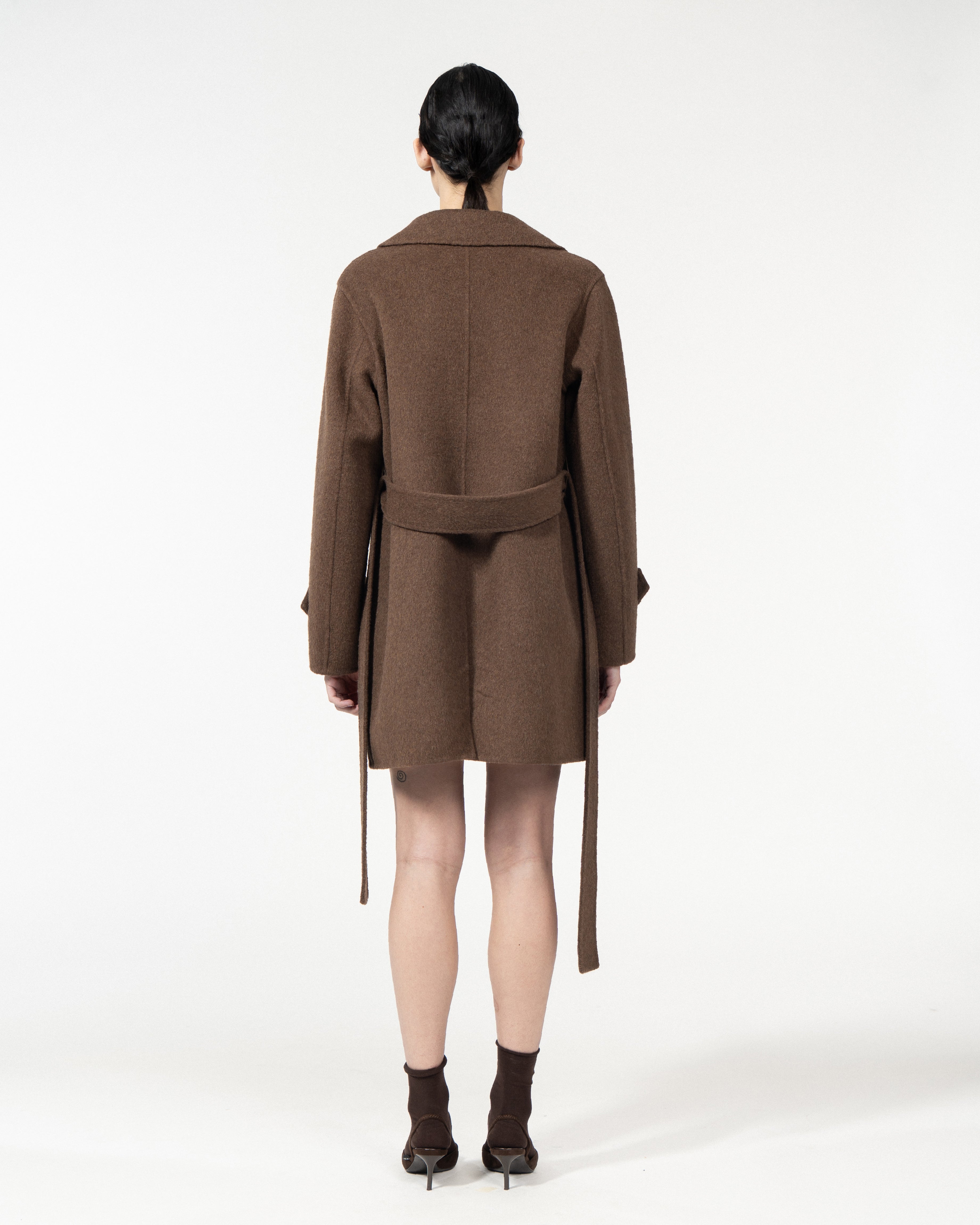 CAPPOTTINO DOPPIOPETTO STILE TRENCH CON CINTURA