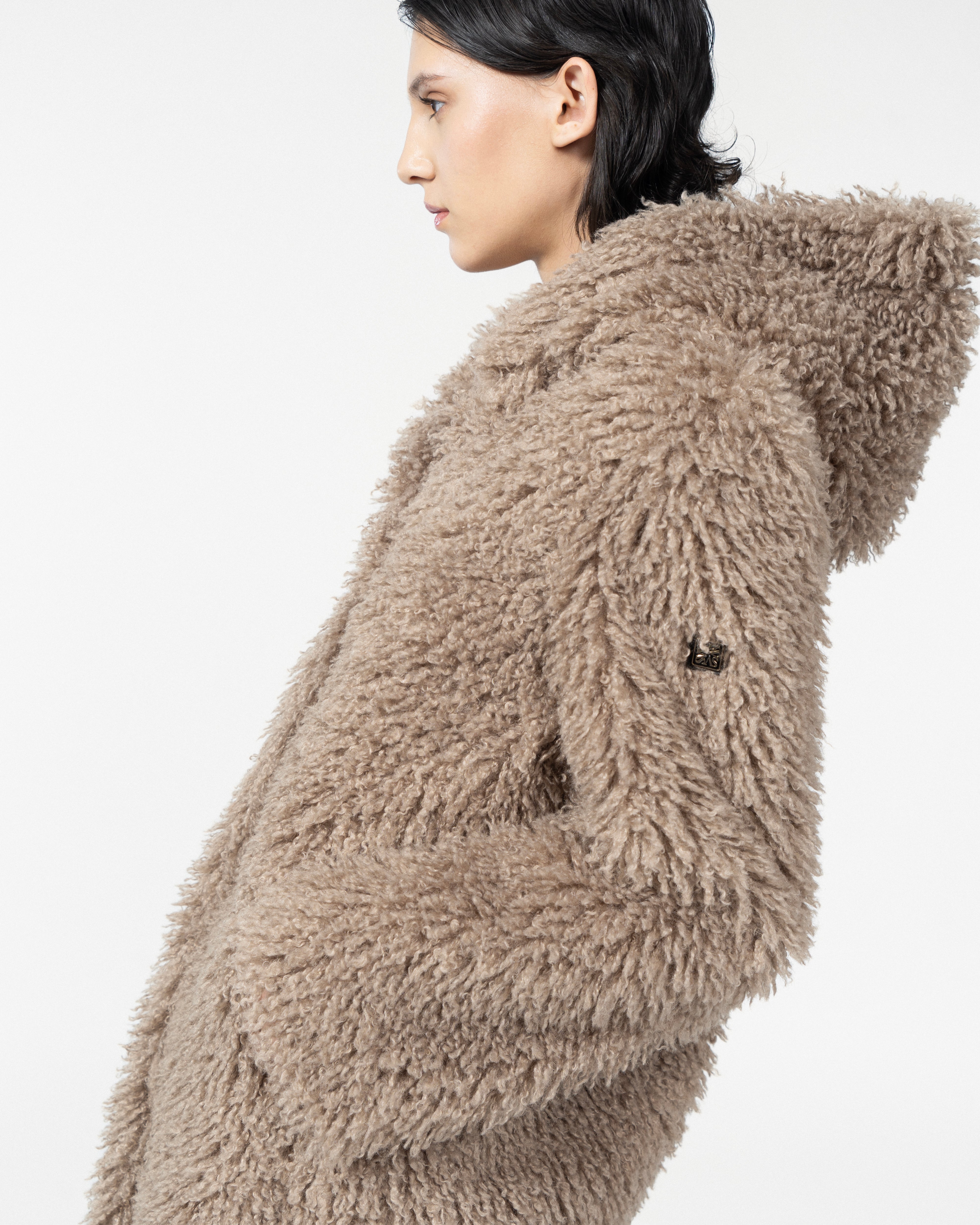 CAPPOTTO IN ECOPELLICCIA DOPPIATA ECOPELLE