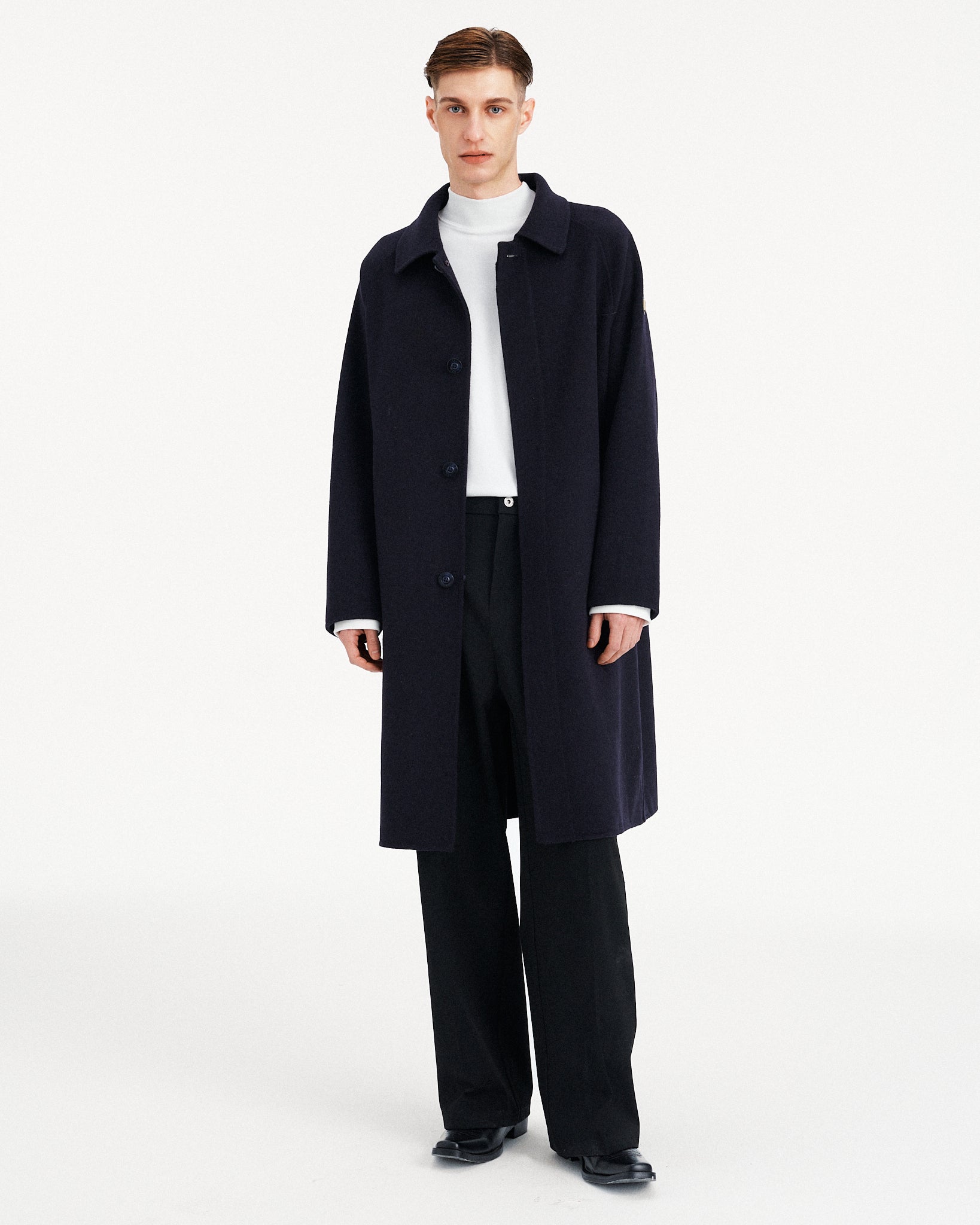 CAPPOTTO BLU NAVY LUNGO