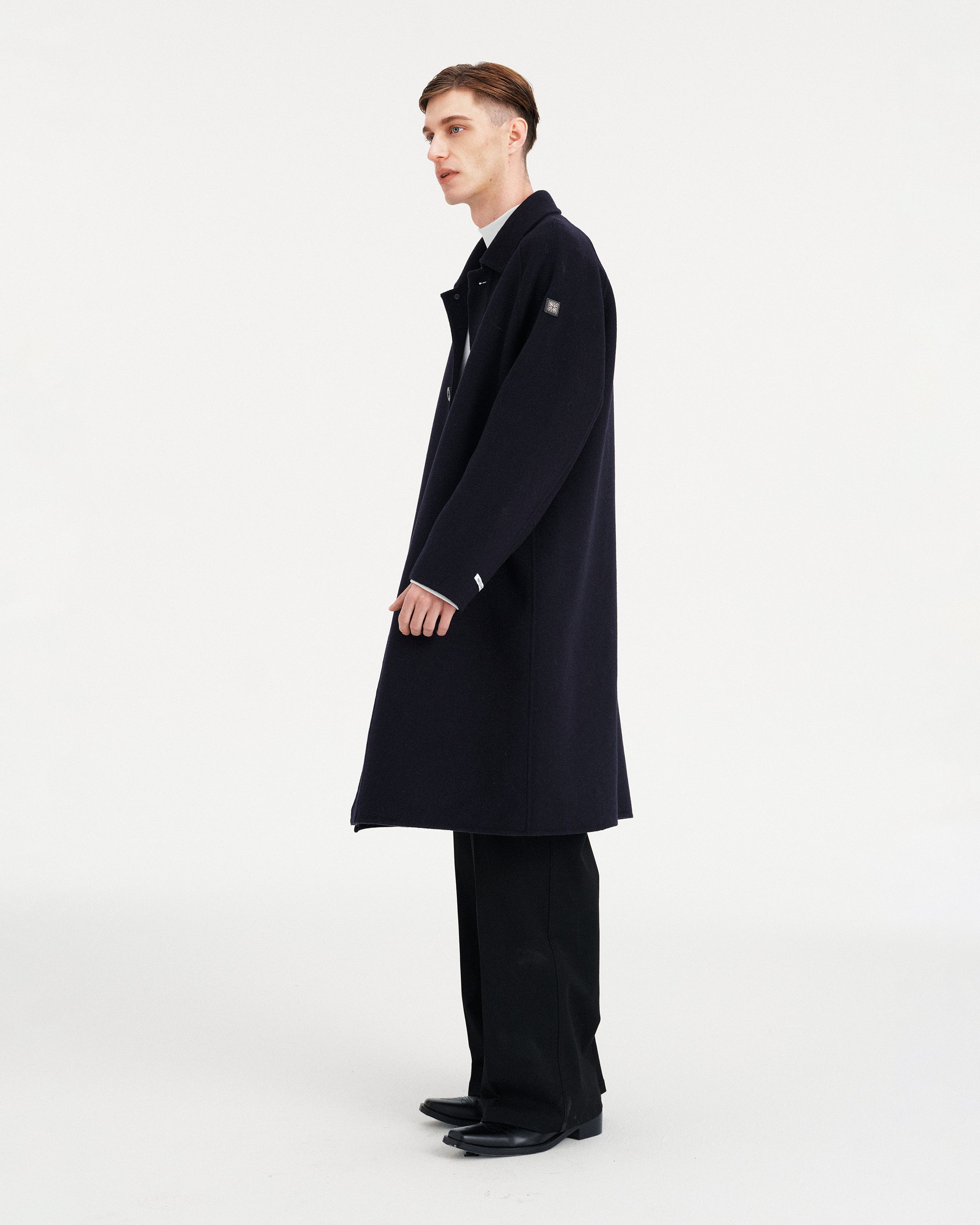 CAPPOTTO BLU NAVY LUNGO