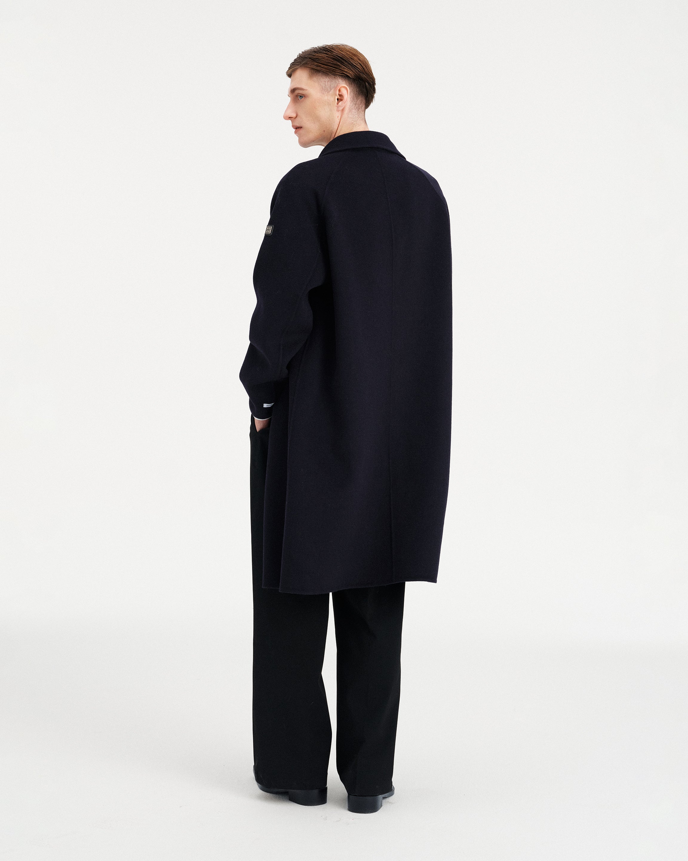 CAPPOTTO BLU NAVY LUNGO