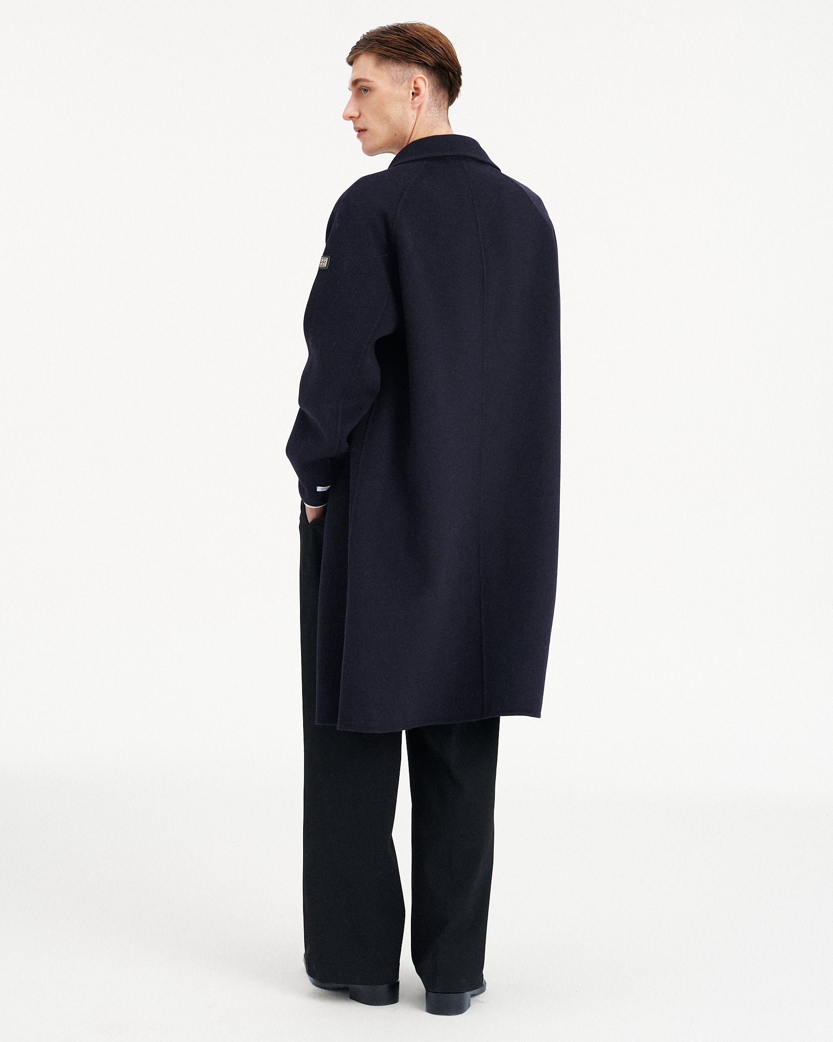 CAPPOTTO BLU NAVY LUNGO