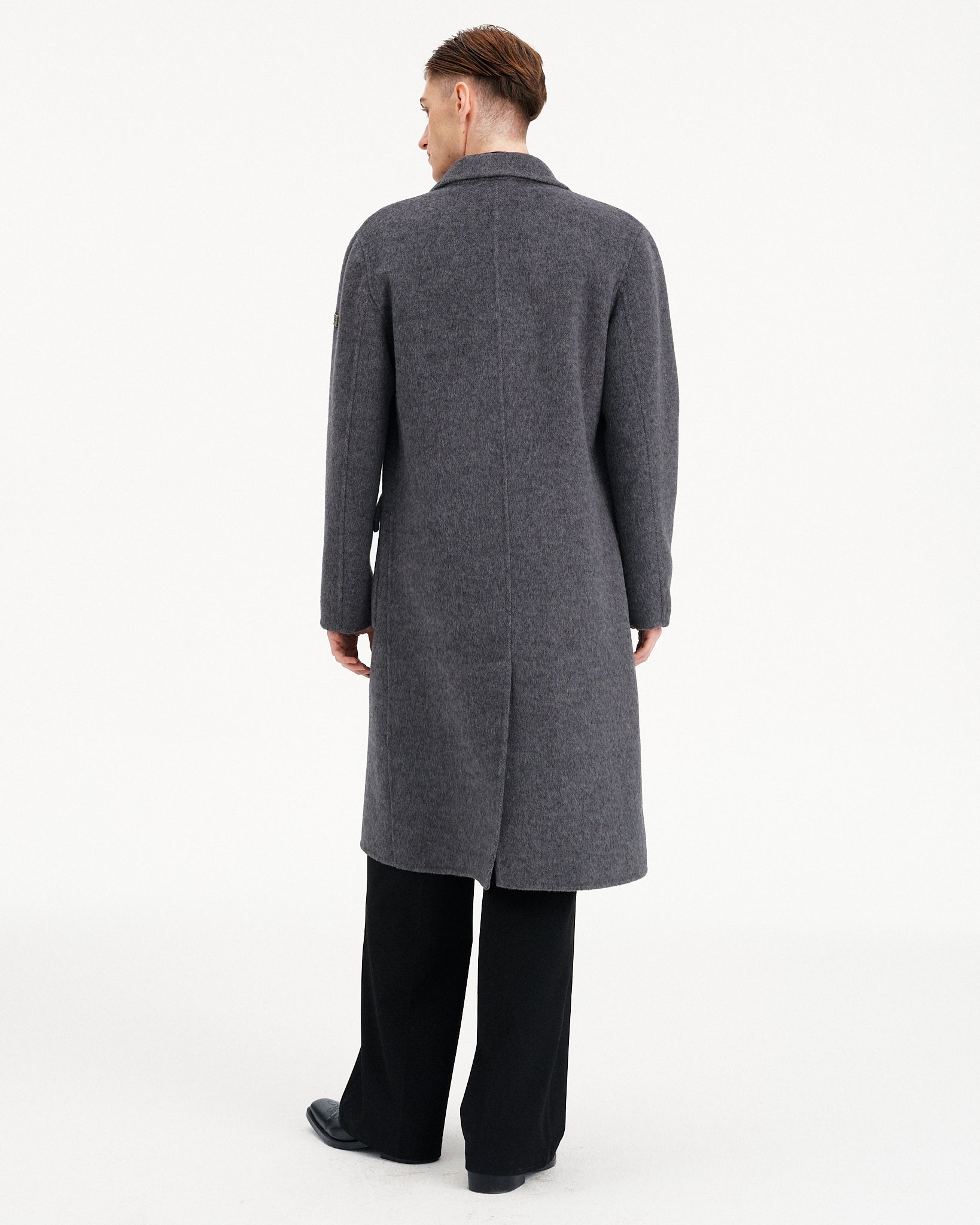CAPPOTTO DOPPIOPETTO IN LANA E CAMMELLO