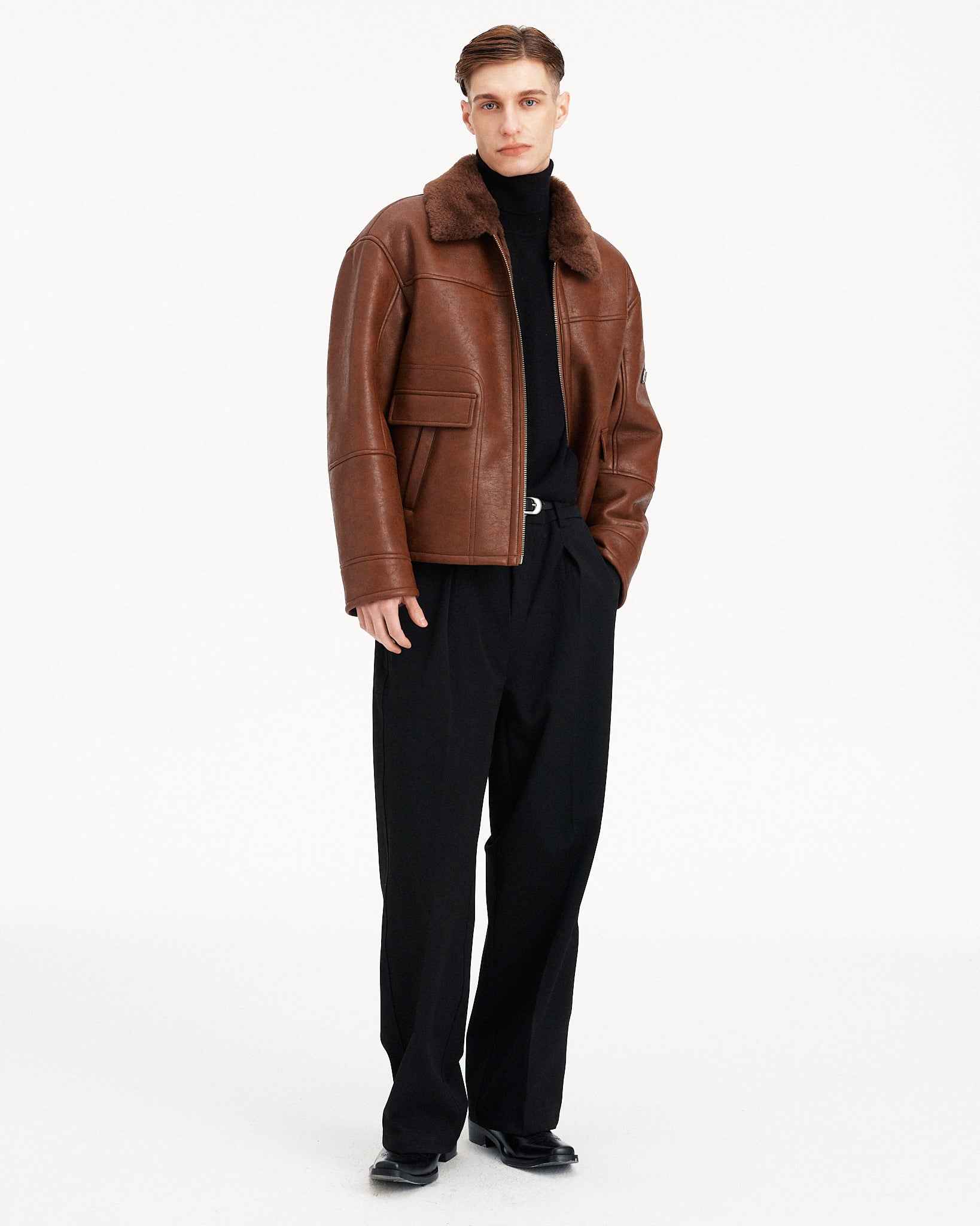 BLOUSON IN ECOPELLE