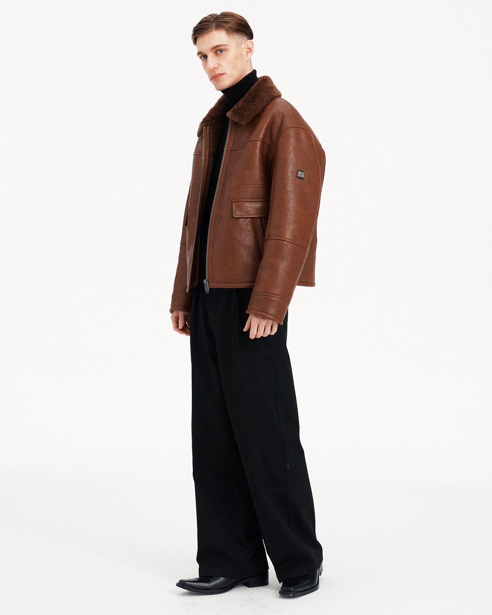 BLOUSON IN ECOPELLE