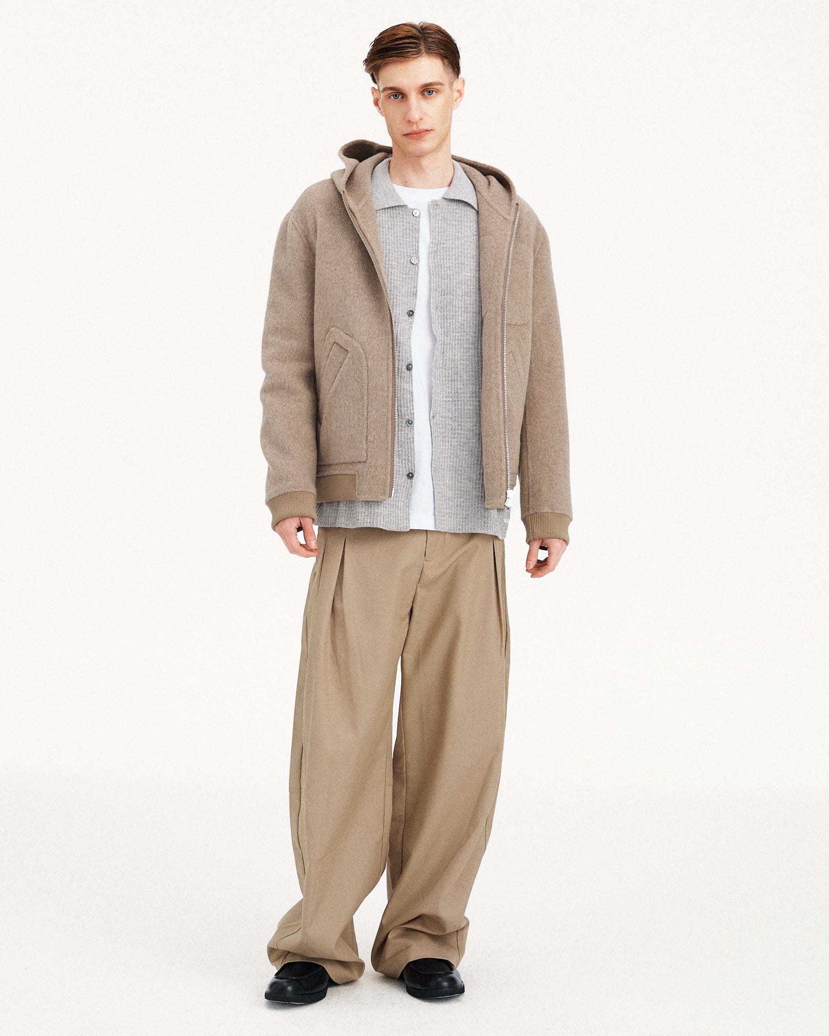 GIACCA BEIGE CORTA IN TOLOSA