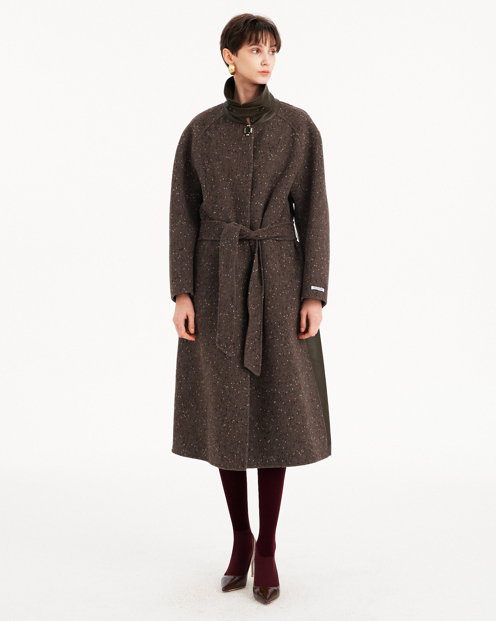 CAPPOTTO LUNGO IN TESSUTO MISTO