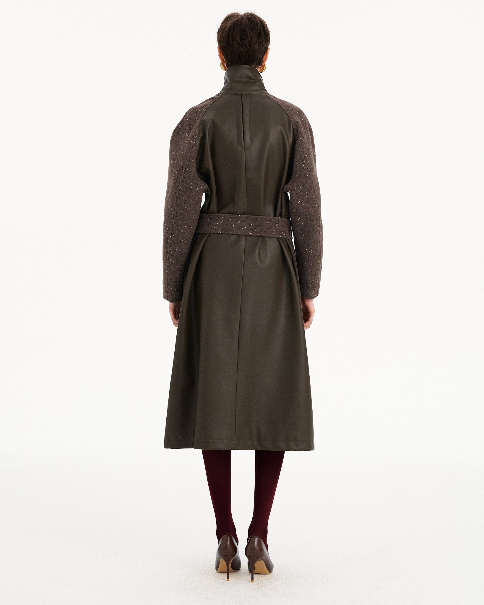 CAPPOTTO LUNGO IN TESSUTO MISTO