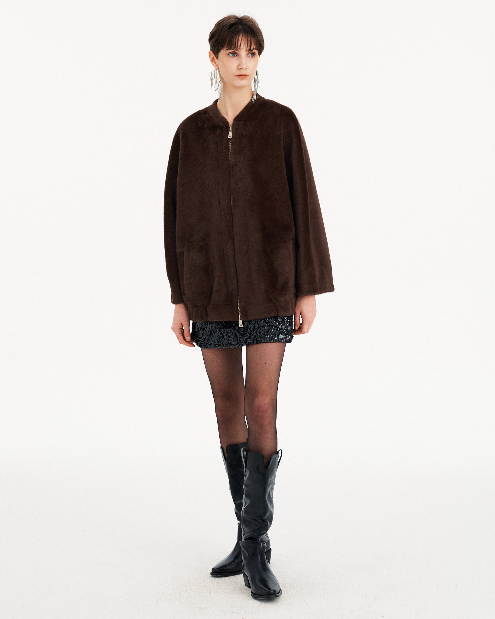 BOMBER IN ECOPELLICIA CON ZIP