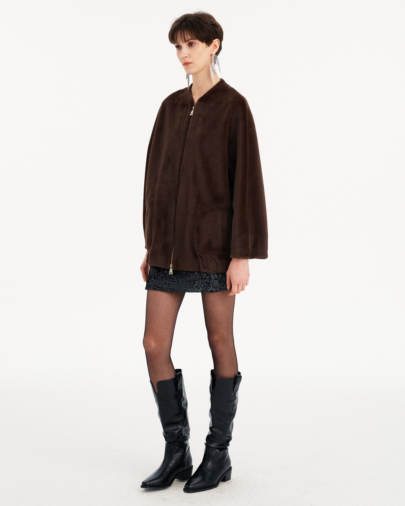 BOMBER IN ECOPELLICIA CON ZIP