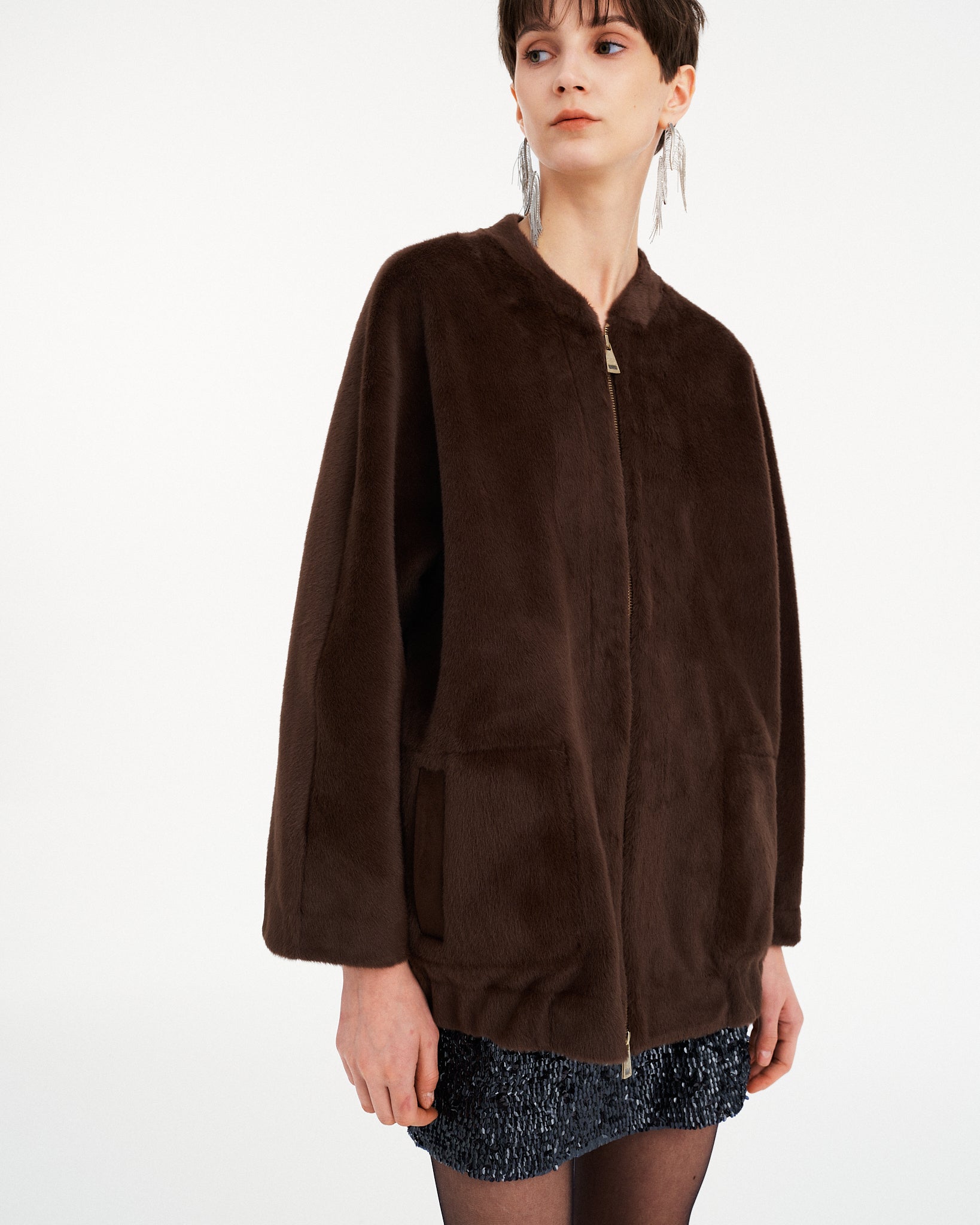 BOMBER IN ECOPELLICIA CON ZIP