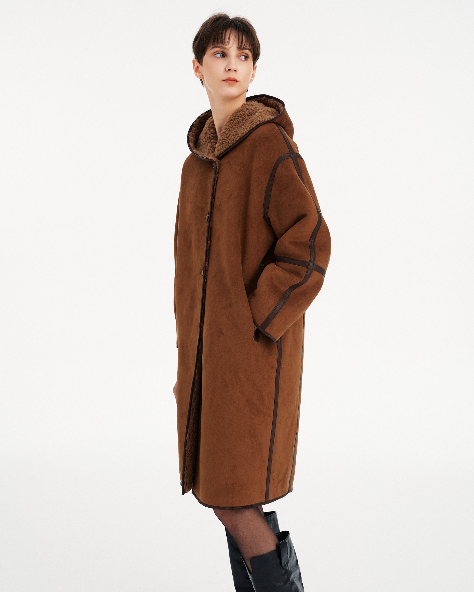 CAPPOTTO LUNGO SCAMOSCIATO