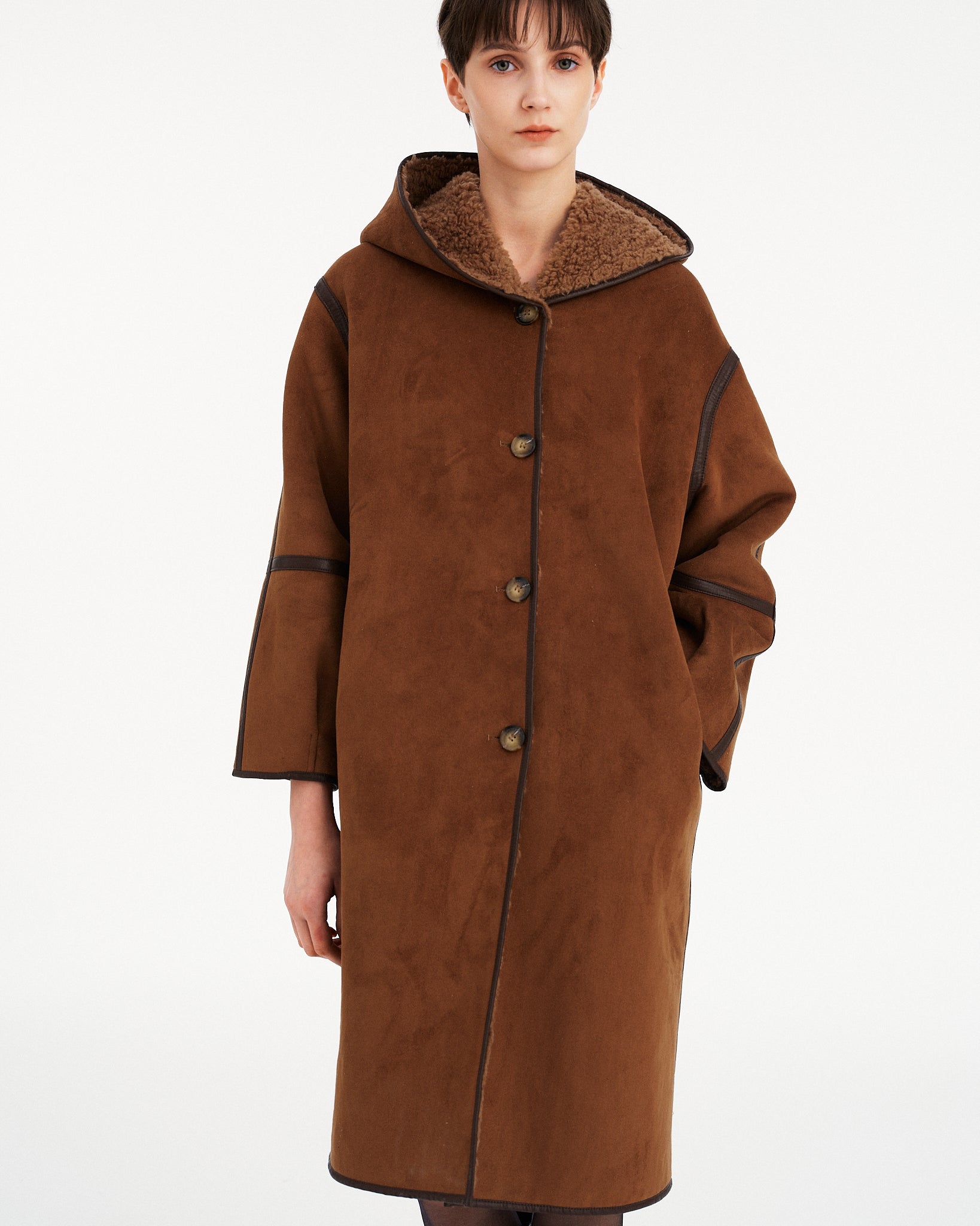 CAPPOTTO LUNGO SCAMOSCIATO