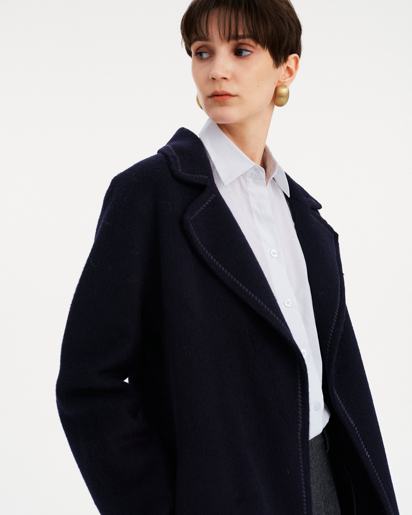CAPPOTTO LUNGO IN LANA CON CINTURA