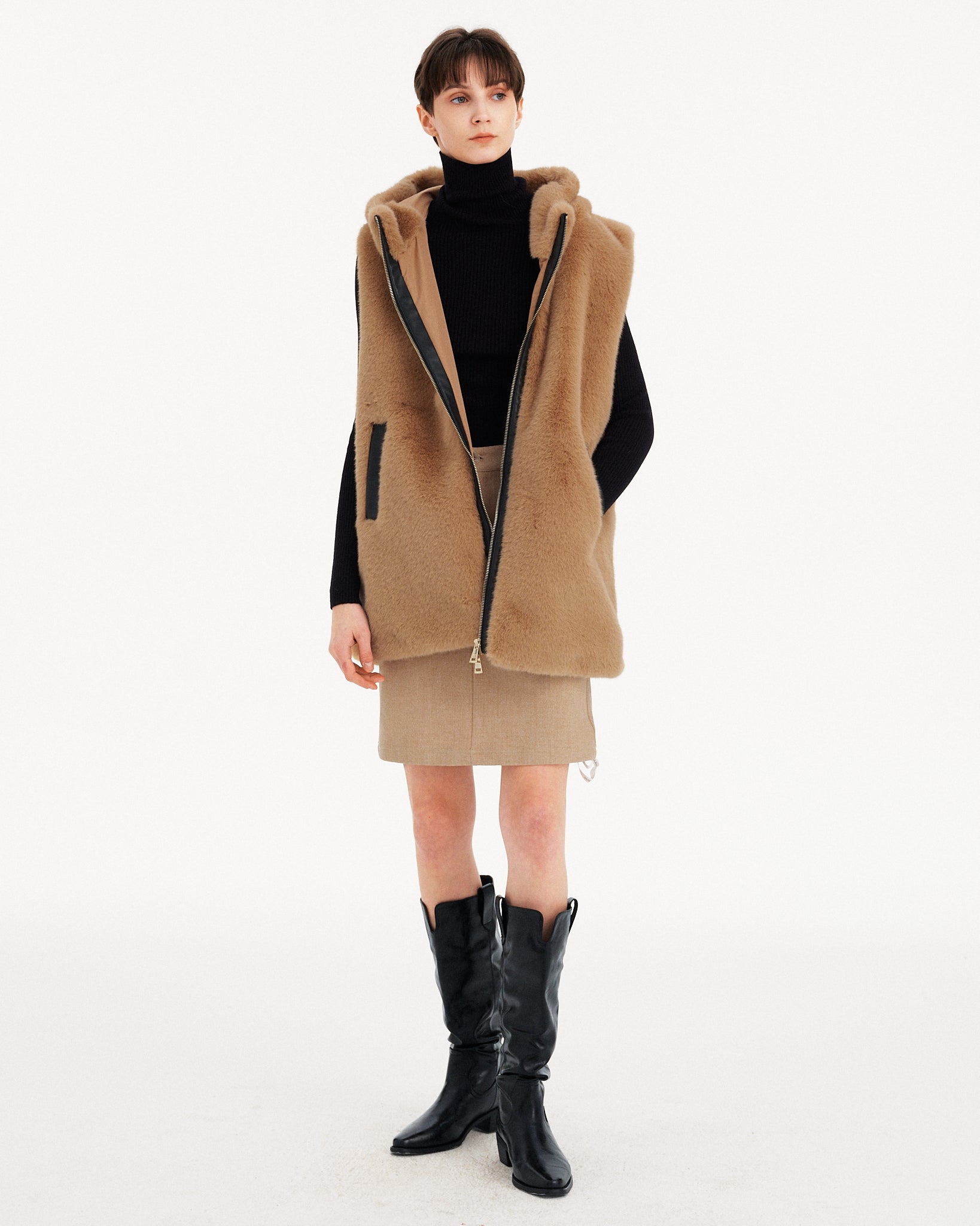 GILET IN ECOPELLICCIA