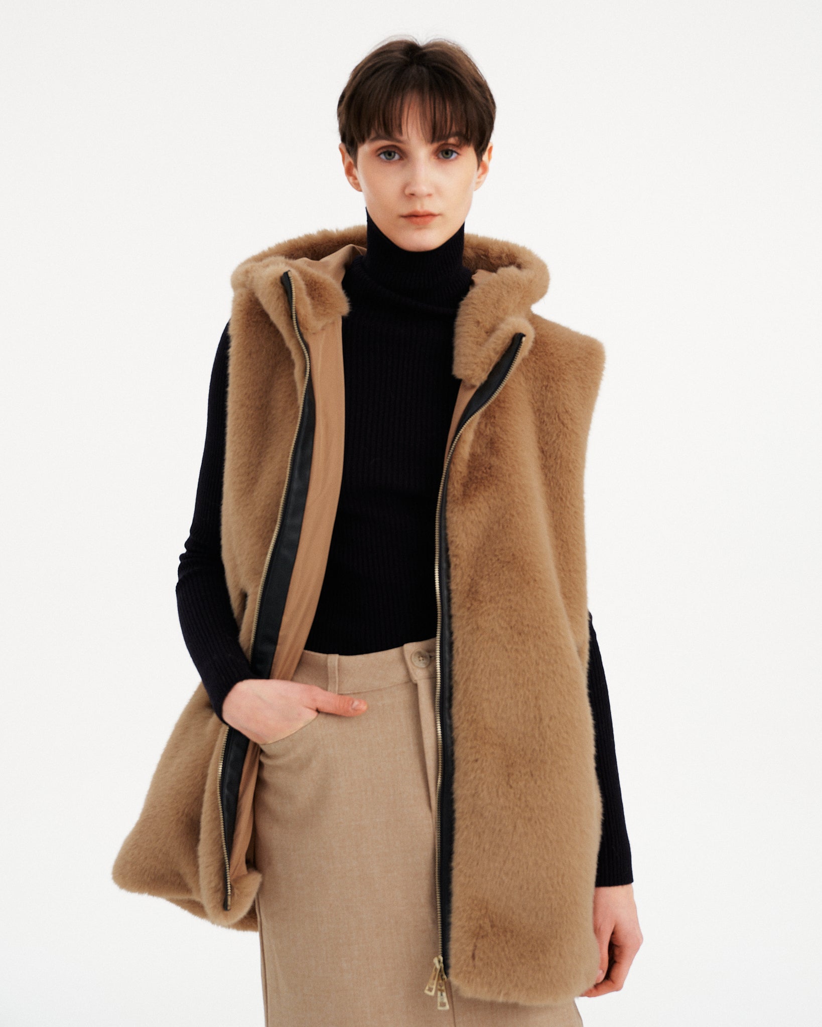 GILET IN ECOPELLICCIA