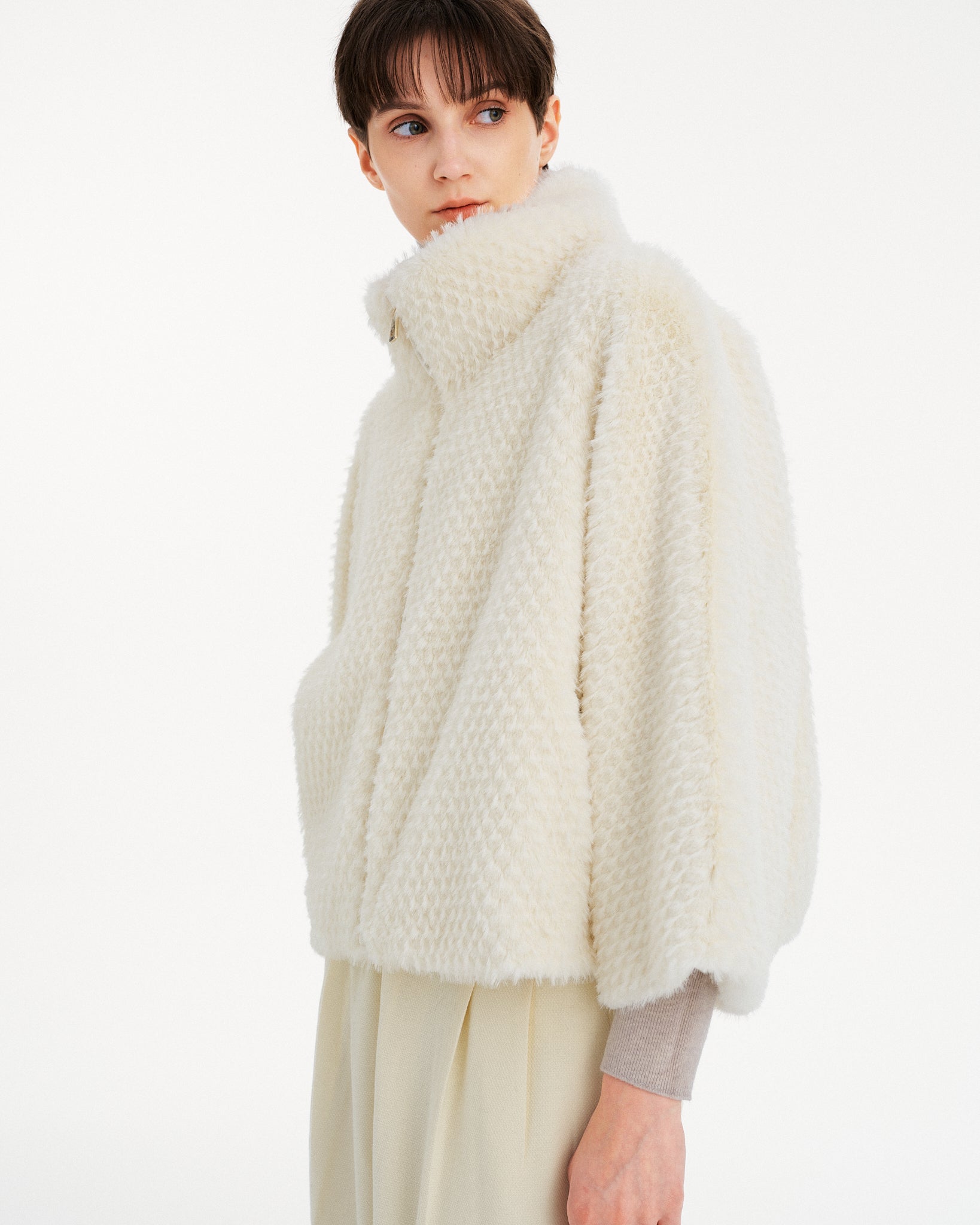GIACCA IN ECOPELLICCIA CON EFFETTO WAFFLE
